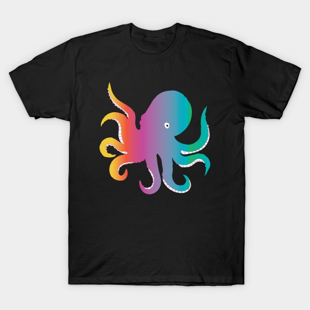 Rainbow Octopus illustration T-Shirt by faranj